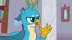 Size: 1280x720 | Tagged: safe, derpibooru import, screencap, gallus, the hearth's warming club, solo