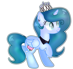 Size: 3800x3584 | Tagged: safe, artist:spectrumnightyt, derpibooru import, oc, oc:infinity mi rosalinda, alicorn, pony, alicorn oc, crown, female, high res, jewelry, mare, regalia, simple background, solo, transparent background