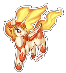 Size: 722x794 | Tagged: safe, artist:elunian, daybreaker, alicorn, pony, a royal problem, chibi, evil grin, female, grin, helmet, mare, simple background, smiling, solo, transparent background