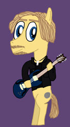 Size: 1470x2688 | Tagged: safe, artist:sb1991, derpibooru import, earth pony, pony, bad guitar anatomy, chad kroeger, challenge, clothes, equestria amino, facial hair, guitar, nickel, nickelback, ponified