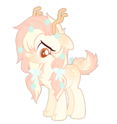 Size: 2061x2182 | Tagged: safe, artist:starshame, oc, oc only, deer, non-pony oc, solo