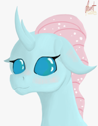 Size: 1411x1819 | Tagged: safe, artist:auntrude, derpibooru import, ocellus, changedling, changeling, spoiler:s08, bust, portrait