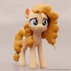 Size: 1024x1024 | Tagged: safe, artist:therealdjthed, derpibooru import, pear butter, earth pony, pony, the perfect pear, 3d, 3d model, absurd file size, animated, blender, concerned, cute, cycles, cycles render, ear twitch, female, freckles, gif, gradient background, idle, idle animation, mare, model:djthed, patreon, patreon logo, pearabetes, perfect loop, sad, sadorable, simple background, solo