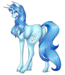 Size: 1378x1578 | Tagged: safe, artist:sofienriquez, derpibooru import, oc, oc only, oc:winter doodle, pony, unicorn, chest fluff, dock, female, mare, plot, simple background, solo, transparent background