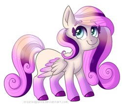 Size: 858x727 | Tagged: safe, artist:frostedpuffs, oc, oc only, oc:blossom skies, pegasus, pony, colored wings, colored wingtips, female, mare, simple background, solo, transparent background