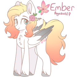 Size: 2048x2048 | Tagged: safe, artist:cinnamontee, derpibooru import, oc, oc:ember, pegasus, pony, female, mare, reference sheet, simple background, solo, transparent background, two toned wings