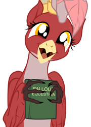 Size: 3601x5000 | Tagged: safe, artist:aaronmk, derpibooru import, oc, oc:posada, hippogriff, fallout equestria, book, cute, female, happy, hippogriff oc, looking at you, ocbetes, open mouth, simple background, smiling, solo, transparent background, vector