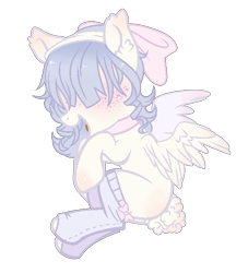 Size: 618x682 | Tagged: safe, artist:sugartm, derpibooru import, oc, oc:neko, pegasus, pony, clothes, female, hair over eyes, mare, simple background, socks, solo, transparent background