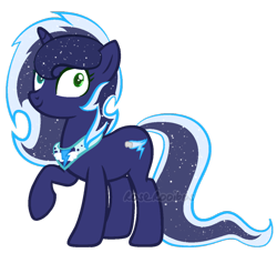 Size: 1024x934 | Tagged: safe, artist:roserooibos, derpibooru import, oc, oc:comet chaser, pony, unicorn, female, mare, offspring, parent:princess luna, parent:soarin', parents:soarluna, simple background, solo, transparent background