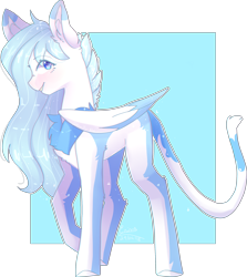 Size: 2402x2691 | Tagged: safe, artist:emily-826, derpibooru import, oc, oc only, oc:polar frost, pegasus, pony, augmented tail, chest fluff, female, high res, mare, simple background, solo, transparent background
