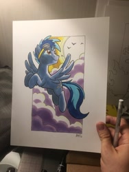 Size: 900x1200 | Tagged: safe, artist:tonyfleecs, oc, oc only, pegasus, pony, traditional art