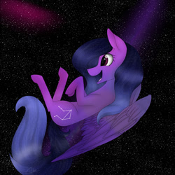 Size: 1024x1024 | Tagged: safe, artist:sunshinefiddle, oc, oc only, pegasus, pony, female, mare, solo, space