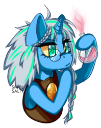 Size: 1024x1294 | Tagged: safe, artist:smolsalty, oc, oc only, pony, unicorn, female, glasses, mare, simple background, solo, transparent background