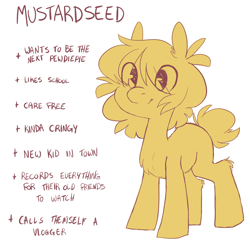 Size: 1114x1085 | Tagged: safe, artist:braindead, oc, oc only, oc:mustardseed, earth pony, pony