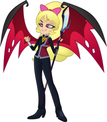 Size: 6531x7500 | Tagged: safe, artist:limedazzle, derpibooru import, oc, oc:princess dark matter, equestria girls, absurd resolution, clothes, equestria girls-ified, female, pants, simple background, solo, staff, staff of sacanas, transparent background, wings