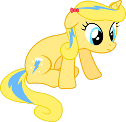 Size: 1024x991 | Tagged: safe, artist:jeremeymcdude, oc, oc only, oc:honey spark, pony, unicorn, bow, curly mane, show accurate, simple background, solo, transparent background, vector