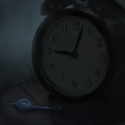 Size: 600x600 | Tagged: safe, artist:crookedtrees, alarm clock, barely pony related, clock, illunis ghosts, key, no pony