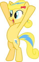 Size: 1024x1626 | Tagged: safe, artist:jeremeymcdude, oc, oc only, oc:honey spark, pony, unicorn, bipedal, bow, field goal, hind legs, solo