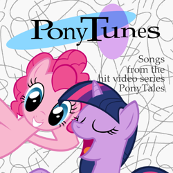 Size: 600x600 | Tagged: artist needed, safe, derpibooru import, edit, pinkie pie, twilight sparkle, unicorn twilight, earth pony, pony, unicorn, series:pony tales, album cover, cd, cover art, veggietales, veggietunes