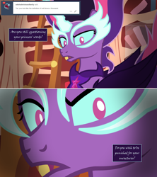 Size: 1280x1444 | Tagged: safe, artist:hakunohamikage, derpibooru import, midnight sparkle, twilight sparkle, twilight sparkle (alicorn), alicorn, pony, equestria girls, ask, ask-princesssparkle, possessed, solo, tumblr