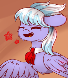 Size: 3685x4251 | Tagged: safe, artist:mintybrush, cloudchaser, pony, absurd resolution, eyes closed, high res, necktie, smiling, solo