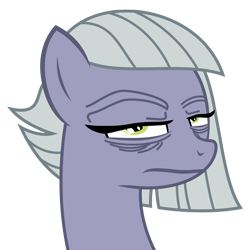 Size: 2761x2761 | Tagged: safe, derpibooru import, limestone pie, annoyed, high res, meme, simple background, solo, transparent background, wrinkles