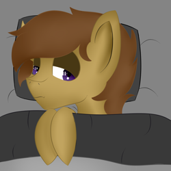 Size: 4000x4000 | Tagged: safe, artist:velvet rose, derpibooru import, oc, bed, hooves, male, sleepy, solo, stallion