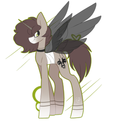 Size: 1024x1032 | Tagged: safe, artist:umiimou, oc, oc only, oc:abby rae, alicorn, pony, bandage, female, mare, simple background, solo, transparent background