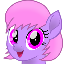 Size: 1000x1000 | Tagged: safe, artist:toyminator900, oc, oc only, oc:melody notes, pegasus, pony, bust, cute, female, looking at you, mare, open mouth, portrait, simple background, smiling, solo, style emulation, toyminator900 is trying to murder us, transparent background