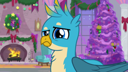 Size: 1280x720 | Tagged: safe, derpibooru import, screencap, gallus, the hearth's warming club, solo