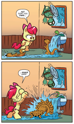 Size: 853x1429 | Tagged: safe, artist:jay fosgitt, idw, apple bloom, otter, spoiler:comic, spoiler:comic54