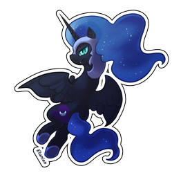 Size: 922x927 | Tagged: safe, artist:elunian, nightmare moon, alicorn, pony, fangs, female, helmet, mare, rear view, simple background, solo, transparent background