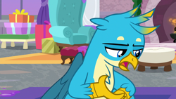 Size: 1280x720 | Tagged: safe, derpibooru import, screencap, gallus, the hearth's warming club, solo