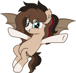 Size: 1600x1543 | Tagged: safe, artist:cirillaq, derpibooru import, oc, oc:ryolit, bat pony, pony, female, mare, simple background, solo, transparent background