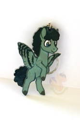 Size: 681x1024 | Tagged: safe, artist:king-franchesco, derpibooru import, oc, oc only, butterfly wings, colored hooves, commission, irl, keychain, male, photo, smiling, stallion, wings