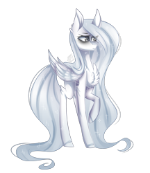 Size: 2005x2323 | Tagged: safe, artist:huirou, oc, oc only, oc:mina, pegasus, pony, chest fluff, female, high res, mare, raised hoof, simple background, solo, transparent background