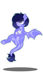 Size: 874x1500 | Tagged: safe, artist:macaroonburst, derpibooru import, oc, oc:moonlight, bat pony, pony, female, mare, simple background, solo, transparent background