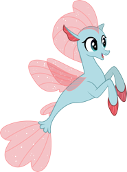 Size: 1765x2380 | Tagged: safe, artist:andrevus, derpibooru import, ocellus, changedling, changeling, seapony (g4), non-compete clause, cute, diaocelles, disguise, disguised changeling, seaponified, seapony ocellus, simple background, solo, species swap, transparent background