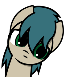 Size: 1350x1575 | Tagged: safe, artist:darksoma, derpibooru import, oc, oc only, oc:cloudy blossom, earth pony, pony, bust, female, frown, gamejolt, head tilt, mare, portrait, silent hill deadline, simple background, solo, transparent background