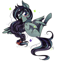 Size: 600x600 | Tagged: safe, artist:ipun, derpibooru import, oc, oc only, oc:dreama, pegasus, pony, female, heart eyes, mare, simple background, solo, transparent background, watermark, wingding eyes