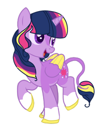 Size: 1024x1335 | Tagged: safe, artist:nextgenponyworld, derpibooru import, twilight sparkle, twilight sparkle (alicorn), alicorn, pony, alternate design, base used, coat markings, cute, simple background, solo, transparent background, twiabetes, two toned wings