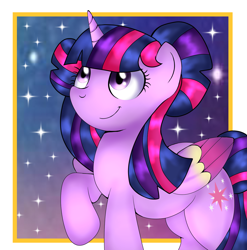 Size: 1184x1200 | Tagged: safe, artist:doraeartdreams-aspy, derpibooru import, twilight sparkle, twilight sparkle (alicorn), alicorn, cute, older, solo, stars, twiabetes