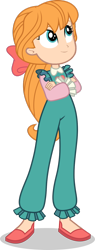 Size: 550x1452 | Tagged: safe, artist:luckreza8, color edit, derpibooru import, edit, editor:michaelsety, megan williams, earth pony, human, pony, better together, equestria girls, rollercoaster of friendship, colored, crossed arms, human coloration, humanized, realism edits, simple background, solo, transparent background