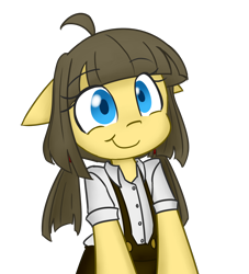 Size: 2000x2200 | Tagged: safe, artist:spheedc, derpibooru import, oc, oc:sphee, semi-anthro, bipedal, clothes, digital art, female, filly, floppy ears, mare, pigtails, simple background, smiling, solo, transparent background