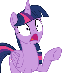 Size: 4123x4839 | Tagged: safe, artist:illumnious, twilight sparkle, twilight sparkle (alicorn), alicorn, pony, a royal problem, absurd resolution, female, jaw drop, mare, open mouth, shocked, simple background, solo, spread wings, transparent background, vector, wings