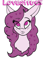 Size: 5400x7200 | Tagged: safe, artist:foxsystem12, derpibooru import, pony, absurd resolution, bust, female, heart, heart eyes, mare, pink, simple background, solo, transparent background, wingding eyes