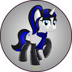 Size: 5000x5000 | Tagged: safe, artist:lakword, derpibooru import, oc, oc:coldy, pony, unicorn, absurd resolution, clothes, female, happy, latex, latex socks, simple background, smiling, socks, solo, standing, symbiote, transparent background