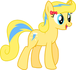 Size: 1024x950 | Tagged: safe, artist:jeremeymcdude, oc, oc only, oc:honey spark, pony, unicorn, bow, curly mane, show accurate, simple background, solo, text, transparent background, vector, wall of text