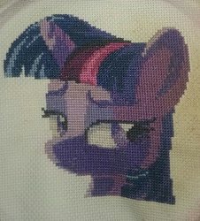 Size: 1440x1594 | Tagged: safe, artist:pix3m, twilight sparkle, pony, cross stitch, solo