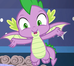 Size: 809x720 | Tagged: safe, derpibooru import, screencap, spike, dragon, a matter of principals, claws, cropped, flying, male, tail, winged spike, wings